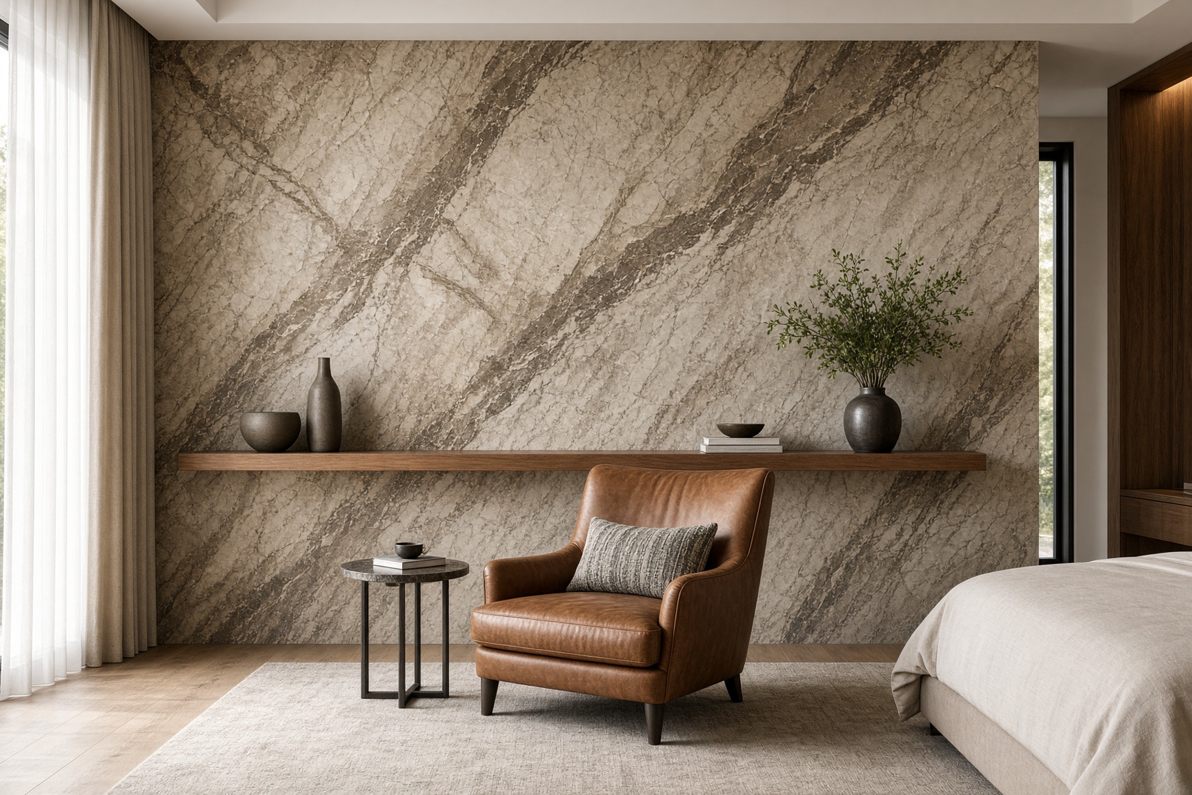 Lake Mary Quartzite Slab Wall